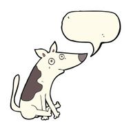 cartoon dog with speech bubble N11