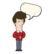 cartoon man staring with speech bubble N7