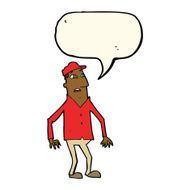 cartoon shocked man with speech bubble N81