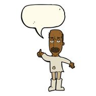 cartoon annoyed old man with speech bubble N45