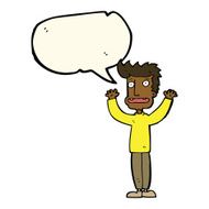 cartoon stressed man with speech bubble N47