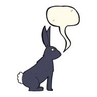 cartoon rabbit with speech bubble N57