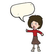 cartoon woman with speech bubble N23