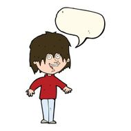 cartoon excited man with speech bubble N48