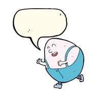 cartoon humpty dumpty egg character with speech bubble N7