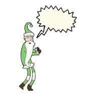 cartoon santa claus with speech bubble N132