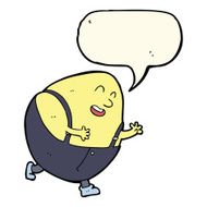 cartoon humpty dumpty egg character with speech bubble N8