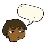 cartoon annoyed boy with speech bubble N27