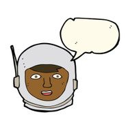cartoon astronaut head with speech bubble N8