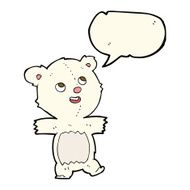 cartoon polar bear with speech bubble N48