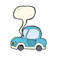 cartoon car with speech bubble N25