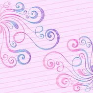 Sketchy Swirls Notebook Doodles Vector N2