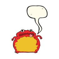 cartoon funny frog with speech bubble N13