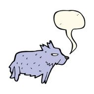 Cartoon Terrier With Speech Bubble N8