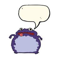 cartoon funny frog with speech bubble N14