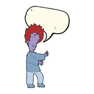 cartoon vampire with speech bubble N96