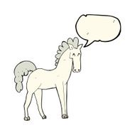 cartoon horse with speech bubble N26