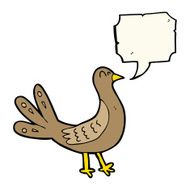 cartoon bird with speech bubble N188