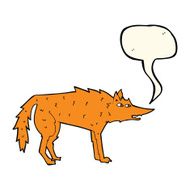 cartoon fox with speech bubble N13