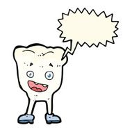 cartoon tooth with speech bubble N11