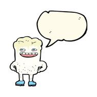 cartoon bad tooth with speech bubble N7