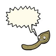 cartoon spoon with speech bubble N6
