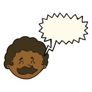 cartoon man with mustache speech bubble N63