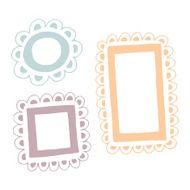 Set of vector doodle frames