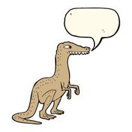 cartoon dinosaur with speech bubble N26