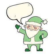 cartoon santa claus with speech bubble N133