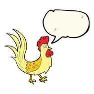 cartoon cockerel with speech bubble N21