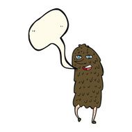 cartoon monster with speech bubble N31