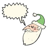 cartoon santa face with speech bubble N7