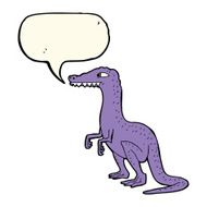 cartoon dinosaur with speech bubble N27