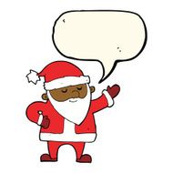 cartoon santa claus with speech bubble N134