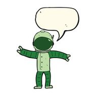 cartoon astronaut with speech bubble N81