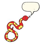 cartoon snake with speech bubble N41