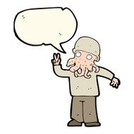 cartoon cool alien with speech bubble N7