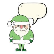 cartoon happy santa claus with speech bubble N21