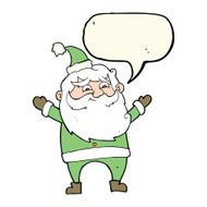 cartoon happy santa claus with speech bubble N22