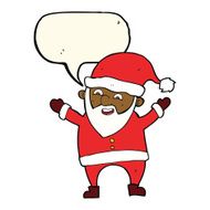 cartoon santa claus with speech bubble N135