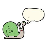 cartoon snail with speech bubble N24