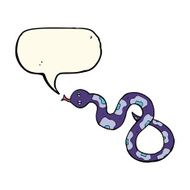 cartoon snake with speech bubble N42