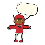 cartoon astronaut with speech bubble N82