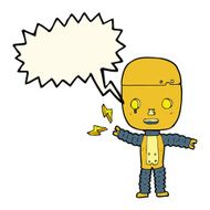 cartoon robot with speech bubble N123