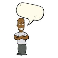 cartoon angry man with mustache speech bubble N8