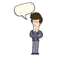 cartoon annoyed man with speech bubble N53