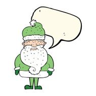 cartoon santa claus with speech bubble N136