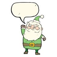 cartoon santa claus with speech bubble N137