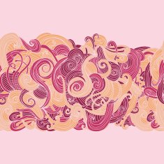 Abstract seamless hand-drawn border N3